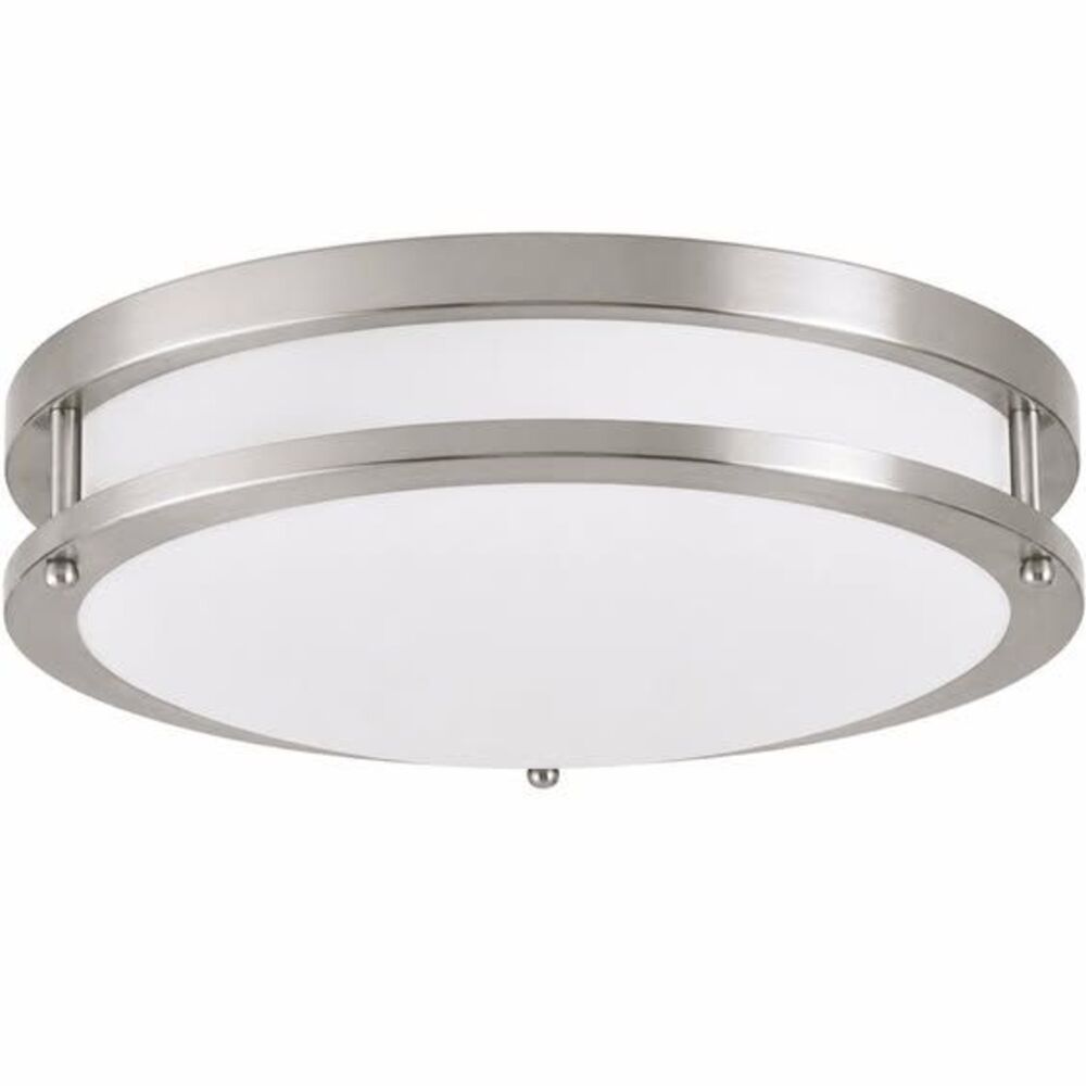 13" LED Flush Mount Ceiling Light 5CCT Brushed Nickel